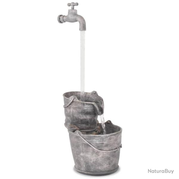 Fontaine avec robinet et seaux Polyr�sine