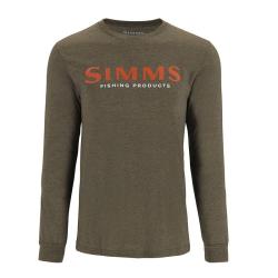 Tee shirt SIMMS Logo Shirt LS Loden Heather L
