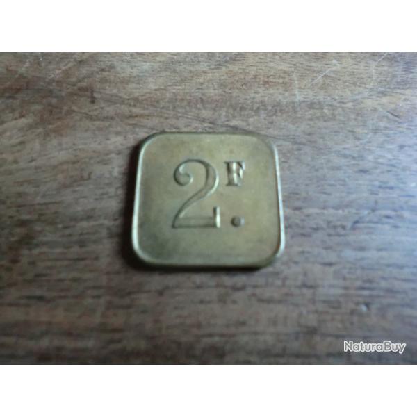 monnaie jeton  de n�cessit�  2F
