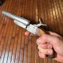 PISTOLET JUXTAPOS&Eacute;S GROS CALIBRE A BROCHE NAPOL&Eacute;ON lll DEFENSE CHASSE  V&Eacute;NERIE