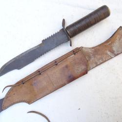 490 ) lot,, grand  poignard ,, couteau de survie pour pilote japonais