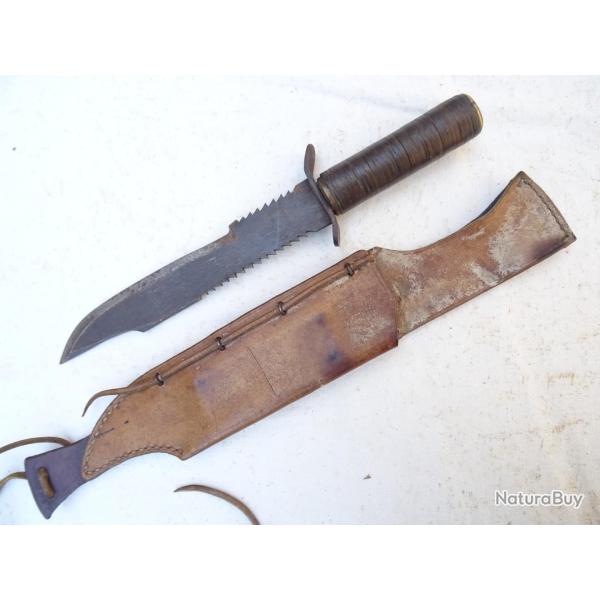 490 ) lot,, grand  poignard ,, couteau de survie pour pilote japonais