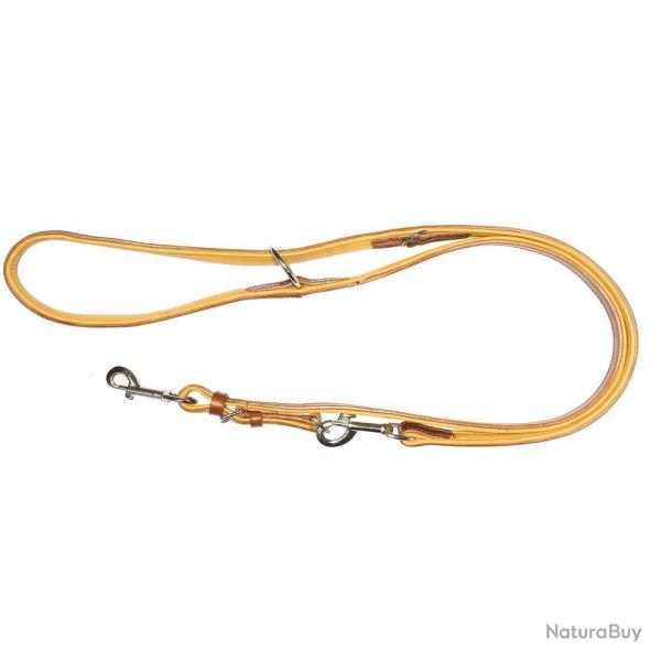 Laisse de Dressage Cuir Marron Heim - Cuir Vritable - Rsistante et Confortable - Contrle Optimal 