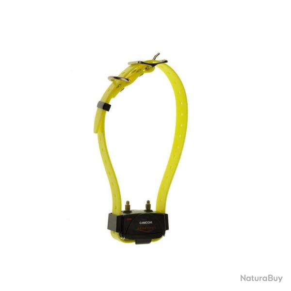 Collier Canicom Num Axes - Sangle Jaune Fluo - Rsistant et Visible - Pour un Contrle Optimal du Ch
