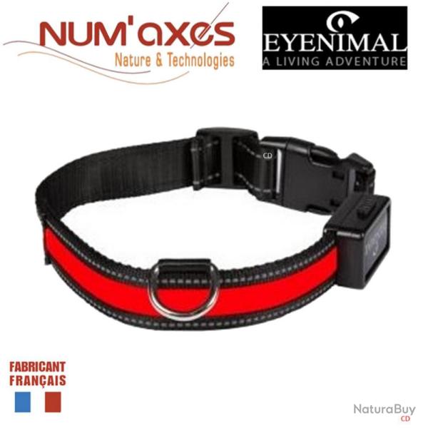 Collier Lumineux Rechargeable Eyenimal Light Collar USB Rouge - Scurit Nocturne - Confort Ajustabl