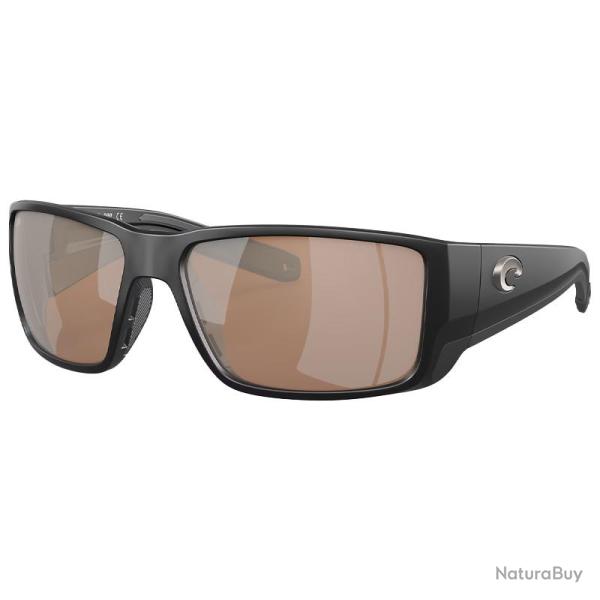 Lunettes polarisantes COSTA DEL MAR Blackfin pro Matte black Copper silver mirror 580G