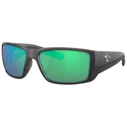 Lunettes polarisantes COSTA DEL MAR Blackfin pro Matte black Green mirror 580G