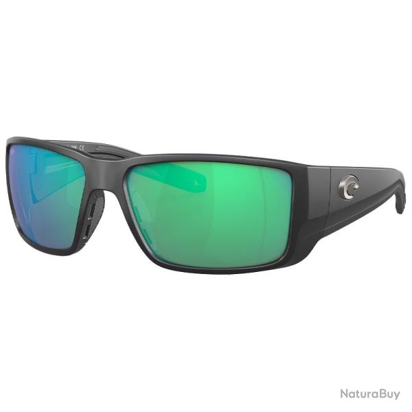 Lunettes polarisantes COSTA DEL MAR Blackfin pro Matte black Green mirror 580G