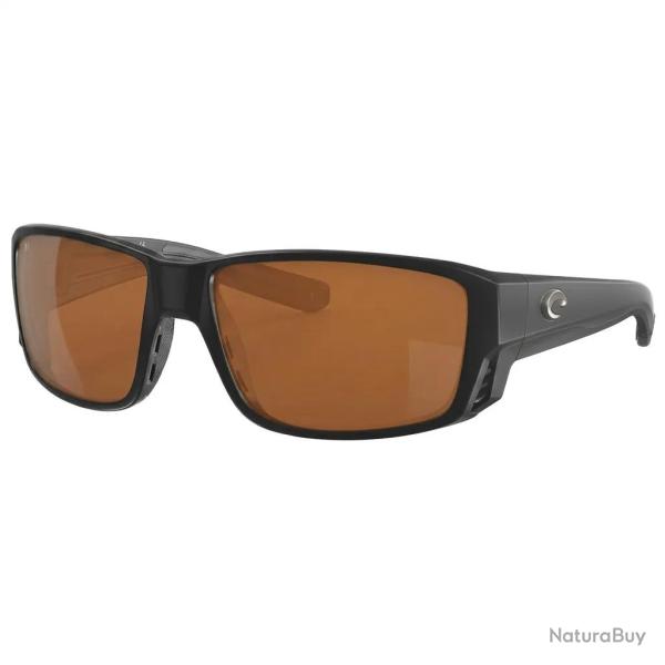 Lunettes polarisantes COSTA DEL MAR Tuna alley pro Matte black Copper silver mirror 580G