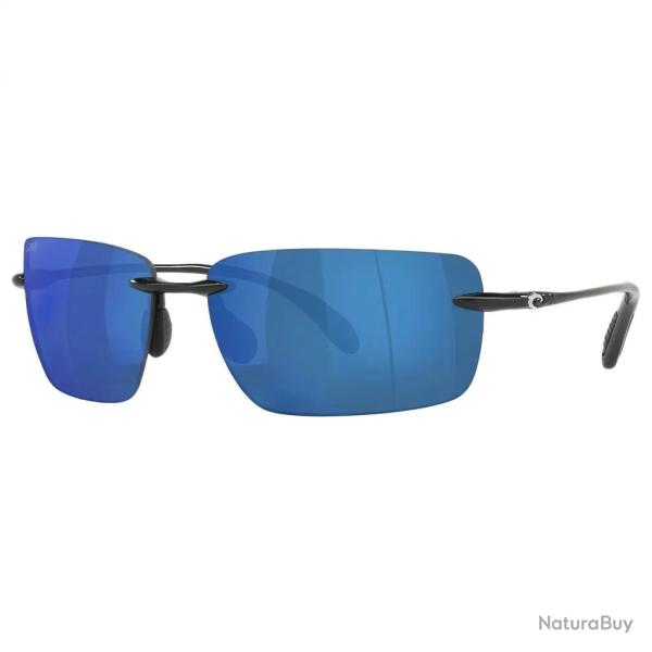 Lunettes polarisantes COSTA DEL MAR Gulf shore Shiny black Blue mirror 580P