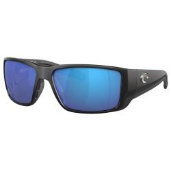 Lunettes polarisantes COSTA DEL MAR Blackfin pro Matte black Blue mirror 580G