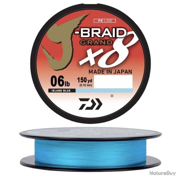 Tresse Daiwa J Braid Grand X8 270m Island Blue 18/100
