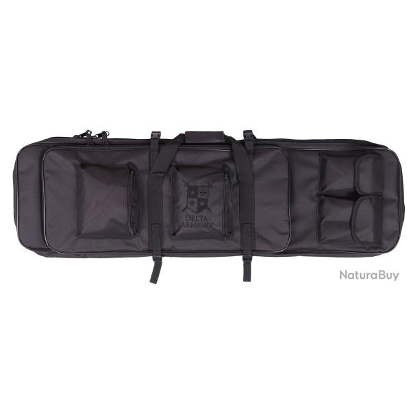 Housse Fusil Longue Poches + Bretelles - 100 cm - Noire- Delta Armory