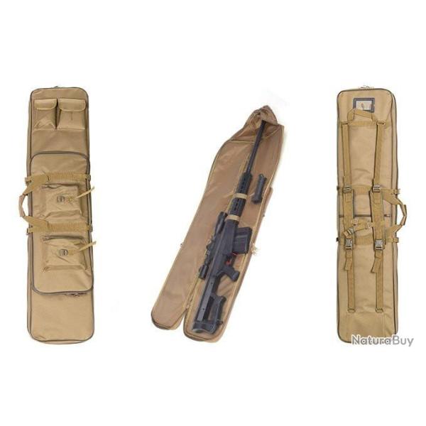 Housse Fusil Longue Poches + Bretelles - 120 cm - Tan- Delta Armory