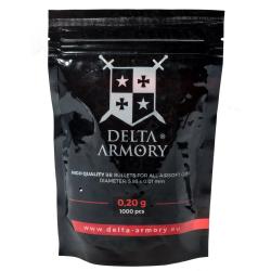 Billes Airsoft 0.20gr Blanche - Delta Armory - Sac 1000 billes