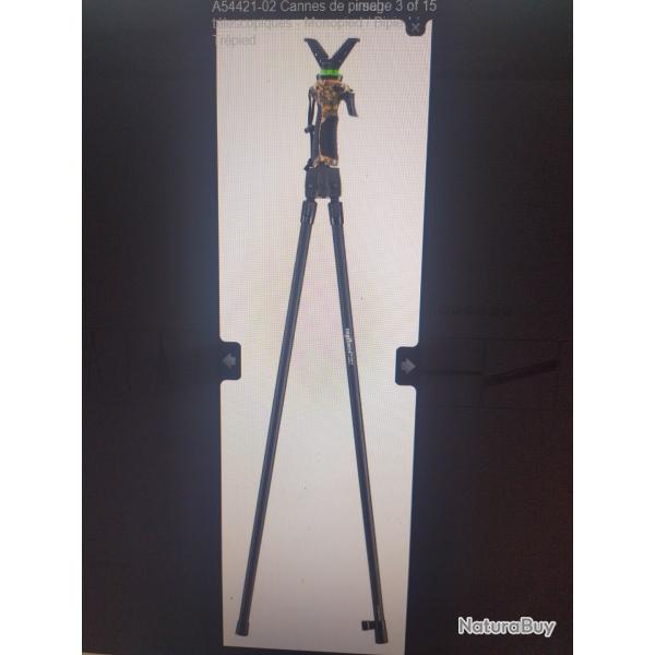 Canne de Pirsch bipied 80-160 cm fierydeer