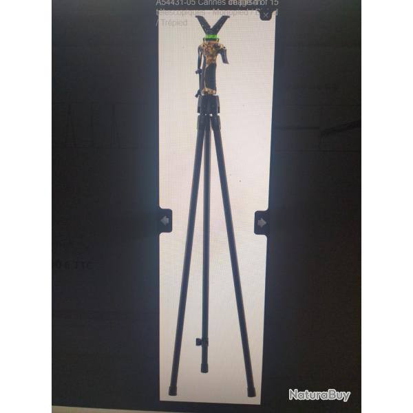 Canne de Pirsch trepied 80-160 cm fierydeer