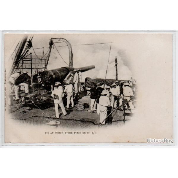 CPA - Marine Militaire - Tir au Canon dune Piece de 27c/m  N�3909