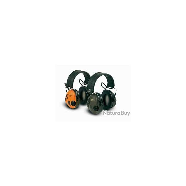 Casque anti-bruit �lectronique 3M� Peltor� Sporttac� - Coquilles Vertes/Oranges
