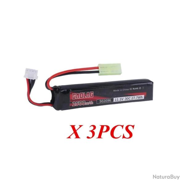 Batterie LiPo 502096 11,1 V 3S 2500 mAh 30 C - 3pcs mini tamiya