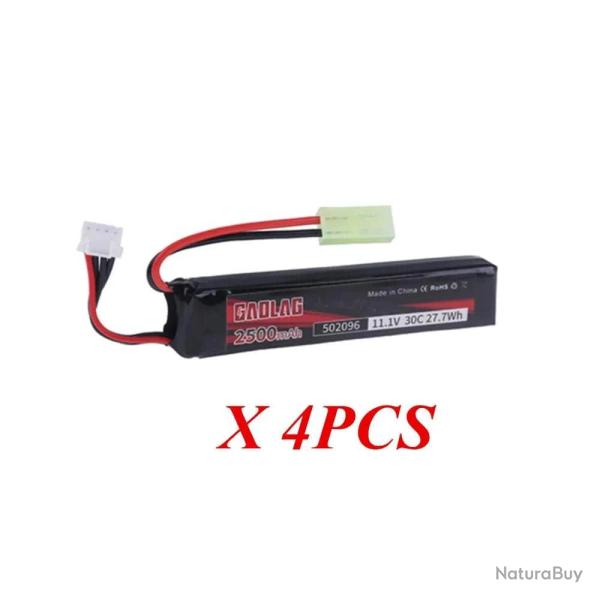 Batterie LiPo 502096 11,1 V 3S 2500 mAh 30 C - 4pcs mini tamiya