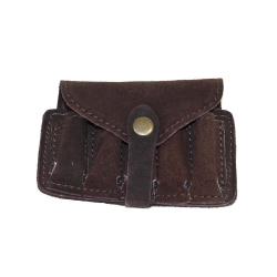 POCHETTE 5 BALLES LISSE CROUTE CUIR - 