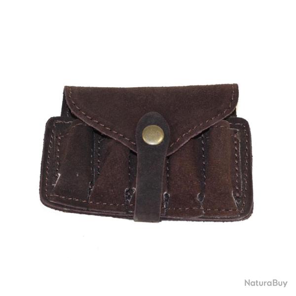 POCHETTE 5 BALLES LISSE CROUTE CUIR - 