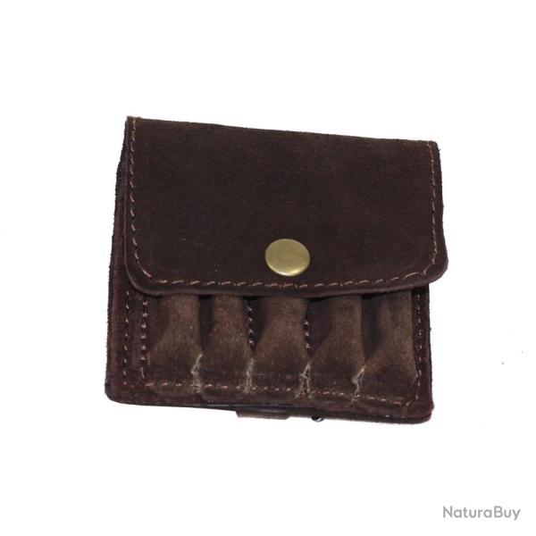POCHETTE 5 BALLES RAYEES CROUTE CUIR - 