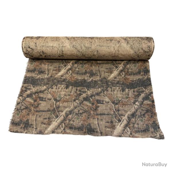 FILET TOILE JUTE CAMO FOREST 1,5M AU M - 