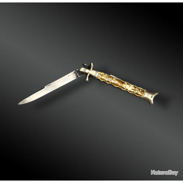 COUTEAU pliant ondul� de type Ch�tellerault - France - Vers 1900