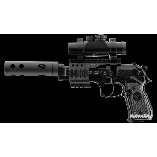 Pistolet Beretta M92 FS XX-TREME cal.4,5mm Co2 7.5j + silencieux + point rouge