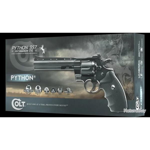Revolver Colt PYTHON 6" co2 cal.4,5mm et 4,5mm BBS 3j