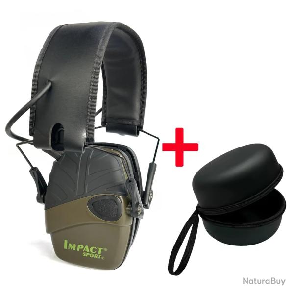 CASQUE TIR ANTI BRUIT ACTIF ELECTRONIQUE Protection Auditive NRR 22 dB Chasse & Stand de tir - Promo