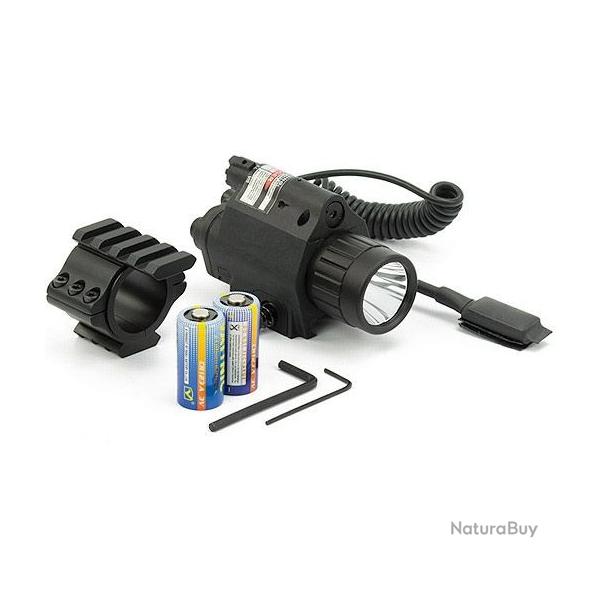 HAWKE - Laser + LED Rouge avec interrupteur  distance 150mt - 43110