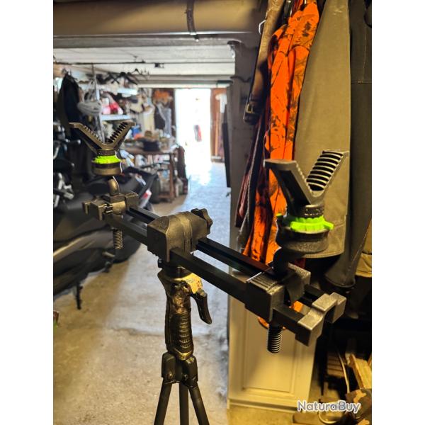 SUPPORT DOUBLE POUR CANNE DE PIRSCH TRIPODE