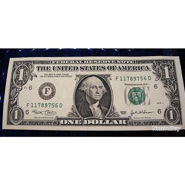U.S.A billet de 1 one  dollars s�rie 2003  (neuf)