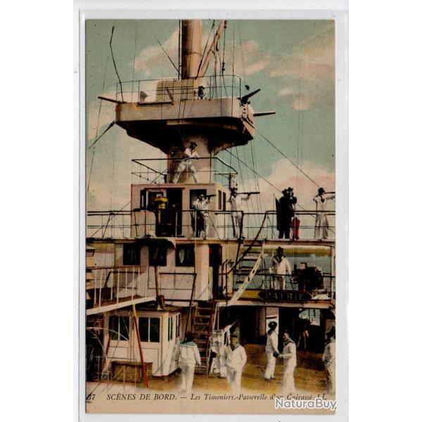 CPA -Marine Militaire - SCENES DE BORD - Les Timoniers Passerelles dun Cuirasse N�3920