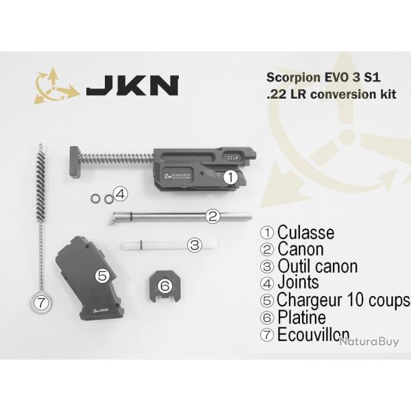 Conversion JKN pour CZ SCORPION EVO 3 S1 - 22LR