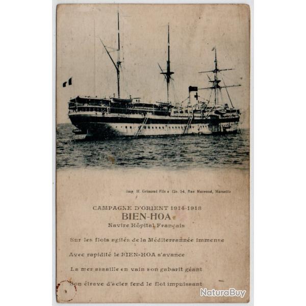 CPA - MARINE Militaire - CAMPAGNE D'ORIENT 1914-1918 " BIEN - HOA " Navire H�pital Fran�aise N�3925