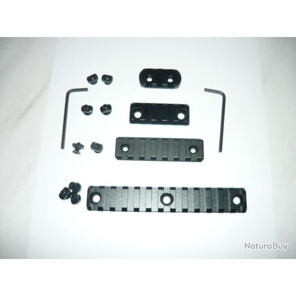 Lot de quatre rails   pour montage  M - LOOK    ( 3 - 5 - 7 et 13 emplacements )