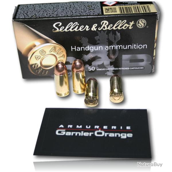 SELLIER BELLOT 45ACP AUTO FMJ 230GR 14.9G