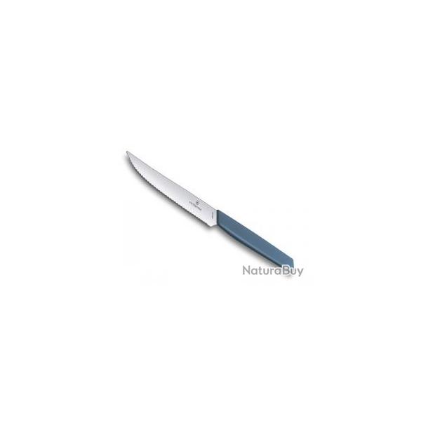 Couteau Victorinox steak Swiss Modern, lame crant 12 cm inox