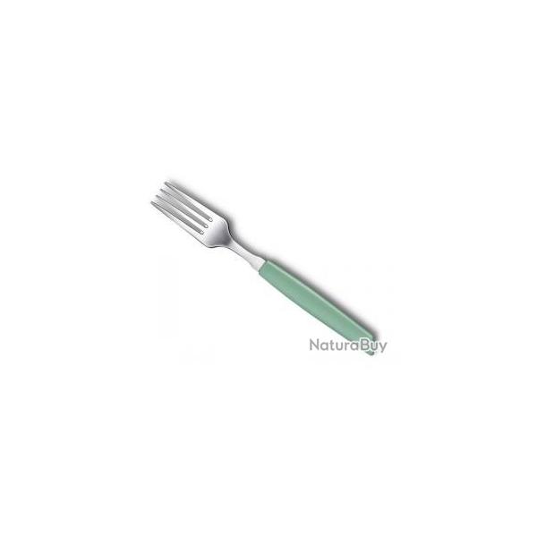Fourchette Victorinox Swiss Modern, lame crante 12 cm inox, manche polypropylne vert pastel