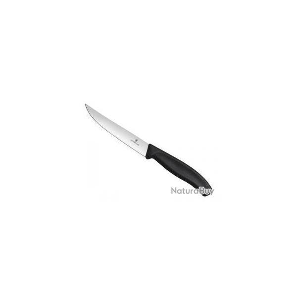 Couteau Victorinox steak/pizza  gourmet , lame 12 cm inox, manche polypropylne noir.