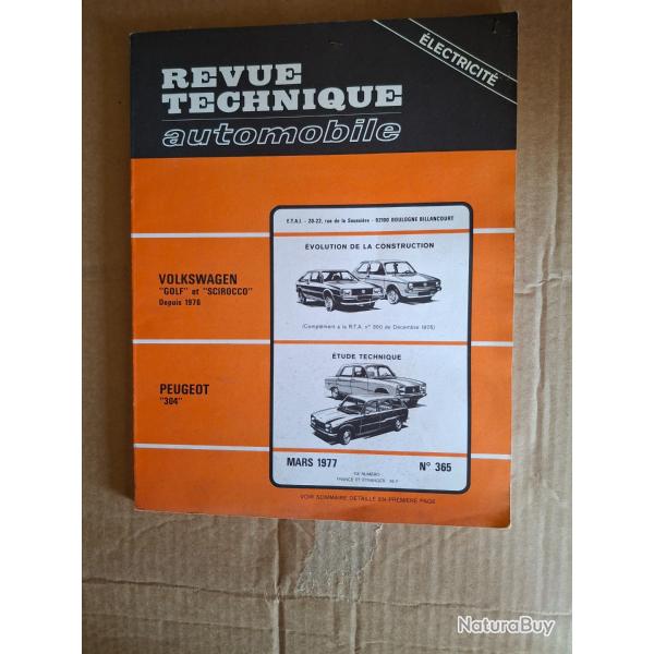 Revue technique Peugeot 304. Volkswagen golf