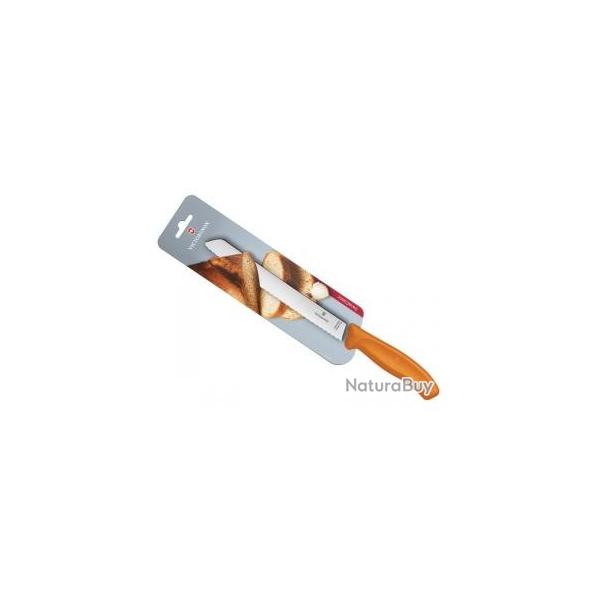 Couteau � pain Victorinox, lame � dents 21 cm inox, manche polypropyl�ne orange