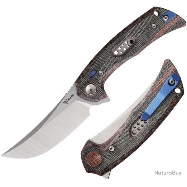 Couteau Reate PL-7 Pivot Lock Lame Acier Nitro-V Manche Micarta Red/Black KIVT REA191