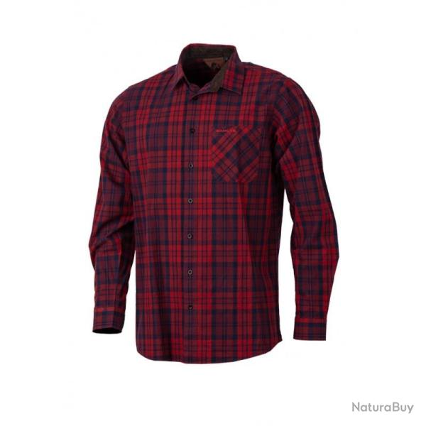 chemise � carreaux rouge Somlys taille L.