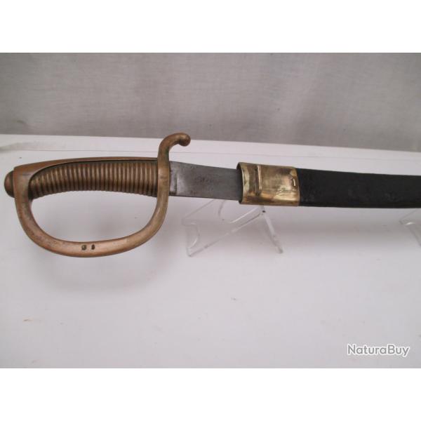 sabre briquet mle an XI  marqu : me royale de chatellerault  aout 1823  poinons  N  et  B toil