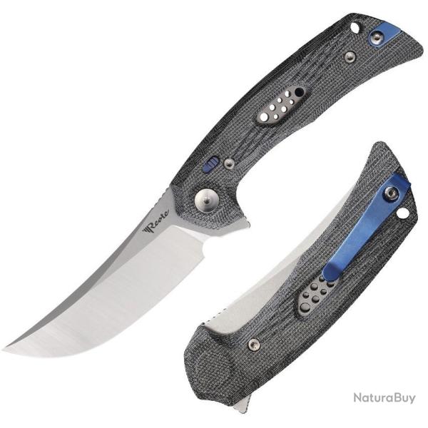 Couteau Reate PL-7 Pivot Lock Lame Acier Nitro-V Manche Micarta Black KIVT REA193